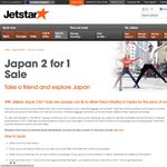Jetstar Japan 2 for 1 Sale (CNS - KIX $190) (SYD - NRT $260) 