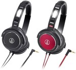 Audio Technica WS55 Headphones - Black and Red Available $69 Delivered