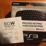 Official PS3 Wireless Keypad $10 @ Big W
