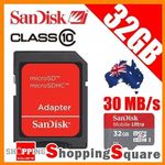 Only $24.9 32GB SanDisk Ultra Micro SDHC Class 10 - FREE Shipping Australia Wide