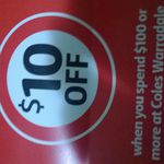 $10 off Purchases of $100 or More - Coles Warradale [SA]