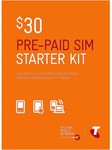 Telstra Pre Paid  $30 Starter Kits $8 + FREE Pick Up @ Harvey Norman
