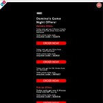Domino's Game Night Offers - 3 Pizzas, 2 Garlic Breads & 2 1.25l Drinks from $34.95 Delivered & More