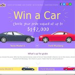 Win Your Choice of a Tesla Model S or Ford Mustang Car (Valued up to $142,017) from Dodo