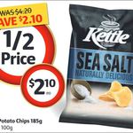 1/2 Price Kettle Chips 185g Varieties $2.10 @ Coles (Starts 9/12)
