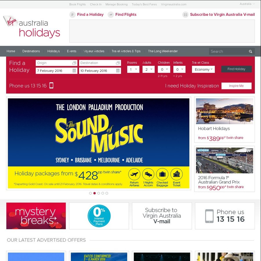 Virgin Australia Holidays 50 Voucher. Min. Spend 550 OzBargain