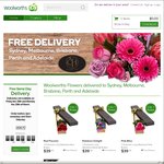 3 for 1 on Premium Long Stem Roses - $39 + Free Same Day Delivery from Woolworths Flowers