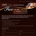 Buy 3 Lindt Blocks at Woolworths to Win One of 3 Rewards: 3 Music Downloads/Magsonline Subscription/ Quickflix Premium Download