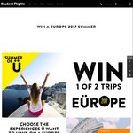 2x Win a Trip to Europe for Two (Flights+Tour) from Student Flights
