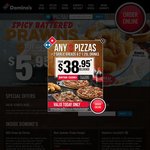 Domino's Traditional or Chef's Best Pizza's $7.95 (Pickup)