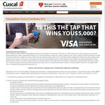 Win 1 of 5 $5,000 Cash Prizes from Cuscal: Make Visa PayWave Purchases (Participating Financial Institutions/Credit Unions Only)
