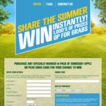Instant Win 1 of 7,564 Prizes [Purchase a Specially Marked Somersby Cider (Apple or Pear) 10 Can Pack for Unique Code]