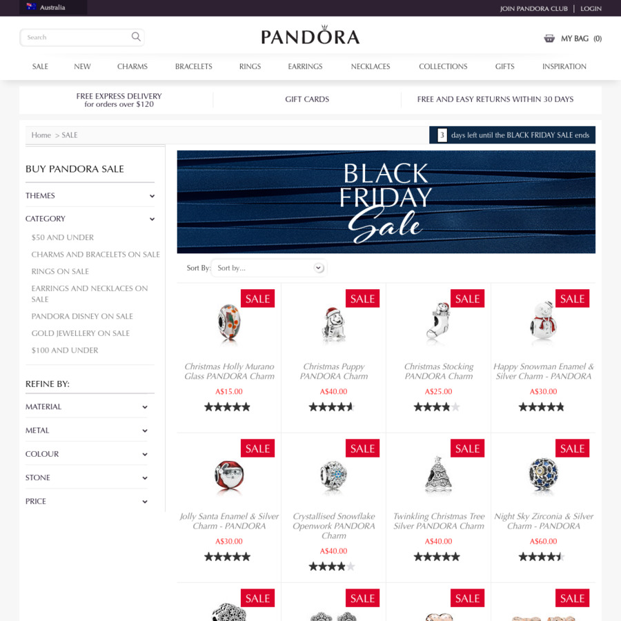 Pandora Black Friday 2015 Charm & Promotions Launch - Mora Pandora