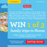 Win 1 of 3 Family Trips to Noosa from Mattel [Open to Parents or Guardians of Children Aged under 18]