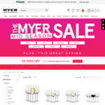 30-50% off on Selected Dinnerware, Glassware & Cutlery Starting from $0.75 for Round Sauce & More @ Myer