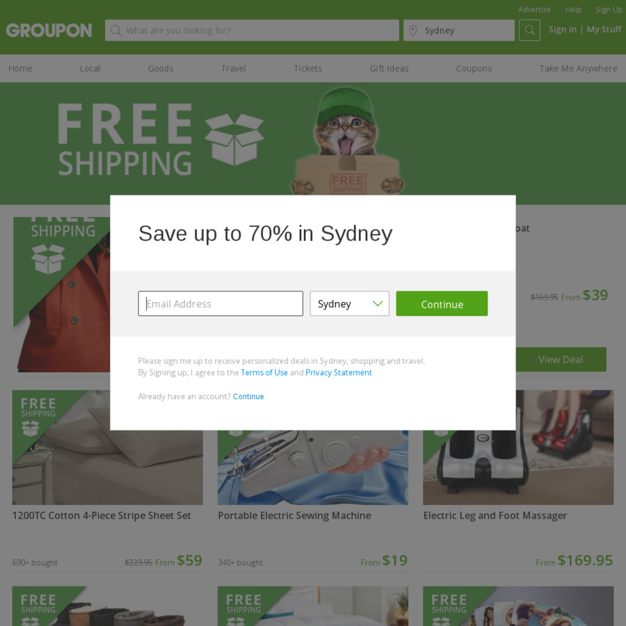 Free Shipping on Selected Goods Groupon OzBargain