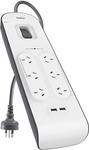 Belkin 6 Way Outlet Surge Protector Power Board with USB Charging iPhone Charger $20.66 Shipped (eBay Plus) @ Futu Online eBay