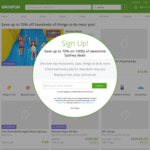5% off Food/Drink, 10% off Things To Do/Getaways, 15% off Health, Fitness, Beauty, Services, Goods (Max Discount $40) @ Groupon