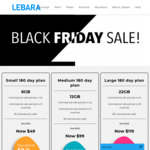 Lebara Black Friday Deal, 180 Days 6GB Unlimited $49 | 180 Days 12GB $99 Unlimited | 180 Days 22GB $119 Unlimited