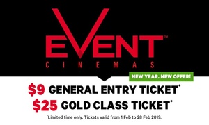 Event Cinema Movie Ticket $8.55 @ Groupon (Valid from 1 Feb 2019 to 28 ...