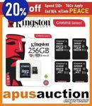 Kingston Micro SD Card 256GB $49.96, 128GB $47.92 for 2 ($23.96ea) + Delivery (Free with eBay Plus) @ Apusauction eBay