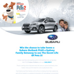 Win 1 of 5 Family Getaways to Sydney +/- a 2018 Subaru Outback Worth Up to $51,576 from Nova