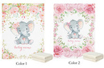 Personalised Pink Roses and Elephant Baby Blanket 30x 40 Inches $40.77 Shipped @ Lil ABC