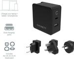 Cygnett Wall Charger: Flow+ 57w Dual USB (USB-C & USB-A) PD with Included Travel Adapters (AU/EU/UK) $31.01 Shipped @ Cygnett