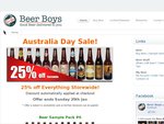 25% off Storewide at Beer Boys