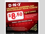 [ACT] Dendy Movie Tickets $8.50 or Two Premium for $40