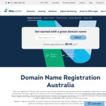 New .com.au & .net.au Domain Name Registrations from $9.95 for First Year @ Webcentral
