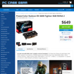 PowerColour Radeon RX 6600 Fighter 8GB RDNA 2 $665 Shipped @ PC Case Gear