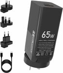 2x HEYMIX GaN Charger 65W USB C Charger 2 Port, Travel Adapter (Black) + 100W PD Cable $70.39 Delivered @ HEYMIX Amazon AU