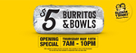 [QLD] $5 Burritos & Bowls @ Guzman y Gomez Rochedale