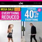 40% off Storewide + $10 Delivery ($0 Perth C&C/ $50 Order) @ Live Clothing