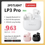 Lenovo LP3 Pro Bluetooth 5.2 TWS Earbuds US$11.16 / A$18.56 Delivered @ Kechuangrui Global Store Aliexpress