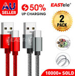 2x Fast Charging USB A to USB C Cable $6.51 ($6.37 eBay Plus) + $0 Shipping @ ausutek eBay