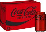 Coca-Cola No Sugar Soft Drink Multipack Cans 36x 375ml $15.15 + Delivery ($0 with Prime/ $39 Spend) @ Amazon Warehouse