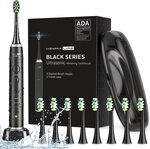 HEYMIX Ultrasonic Electric Toothbrush with 8 Brush Heads - Black $52.49 Delivered @ Heymix Life via Amazon AU