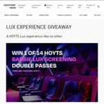 Win 1 of 14 Double Pass Tickets for a RED CARPET BARBIE LUX SCREENING at HOYTS Worth $148 Each from Highpoint