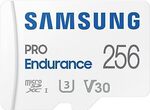 Samsung PRO Endurance 256GB MicroSD $36.24 (2+ $32.26ea) + Delivery (Free with Prime/ $49 Spend) @ Amazon US via AU