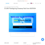 Win a $1,000 Thanksgiving Giveaway Pack from KOOTION