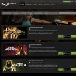 Steam Weekend Deal - Tomb Raider Games 75% off
