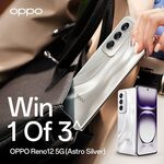 Win 1 of 3 OPPO Reno12 5G (Astro Silver) Phones from JB Hi-Fi
