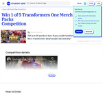 Win 1 of 5 Transformers One Merch Prize Packs from Student Edge