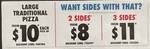 Large Traditional Pizza from $10 (Pickup), 2 Sides from $8, 3 Sides from $11 @ Domino's Pizza