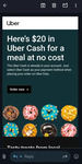 Free $20 Uber Cash Preloaded in Existing Uber Account @ Uber Eats