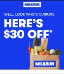 $30/$20 off Your Next Shop of $60 or More @ MILKRUN (Excludes NT)