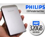 320GB Philips USB2.0 External Hard Drive, USB Powered, Western Digital Drive, $9.95 shipping