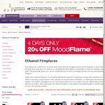 dusk - 20% off MoodFlame Ethanol Fireplaces